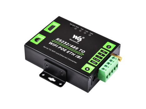 Ipari minőségű soros szerver RS232/485 WiFi-hez és Ethernethez, Modbus Gateway, MQTT Gateway, fém ház , PoE támogatás