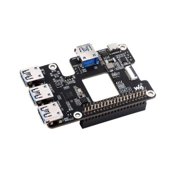 PCIe To USB 3.2 Gen1 HAT+ Raspberry Pi 5-höz, plug and play, HAT+ Standard